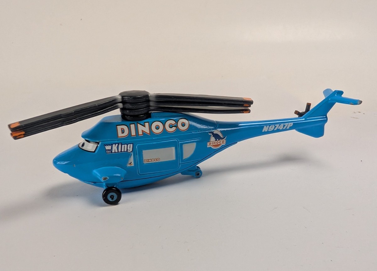 Disney Pixar Cars 165 Matti Diecast & Dinoco Helicopter