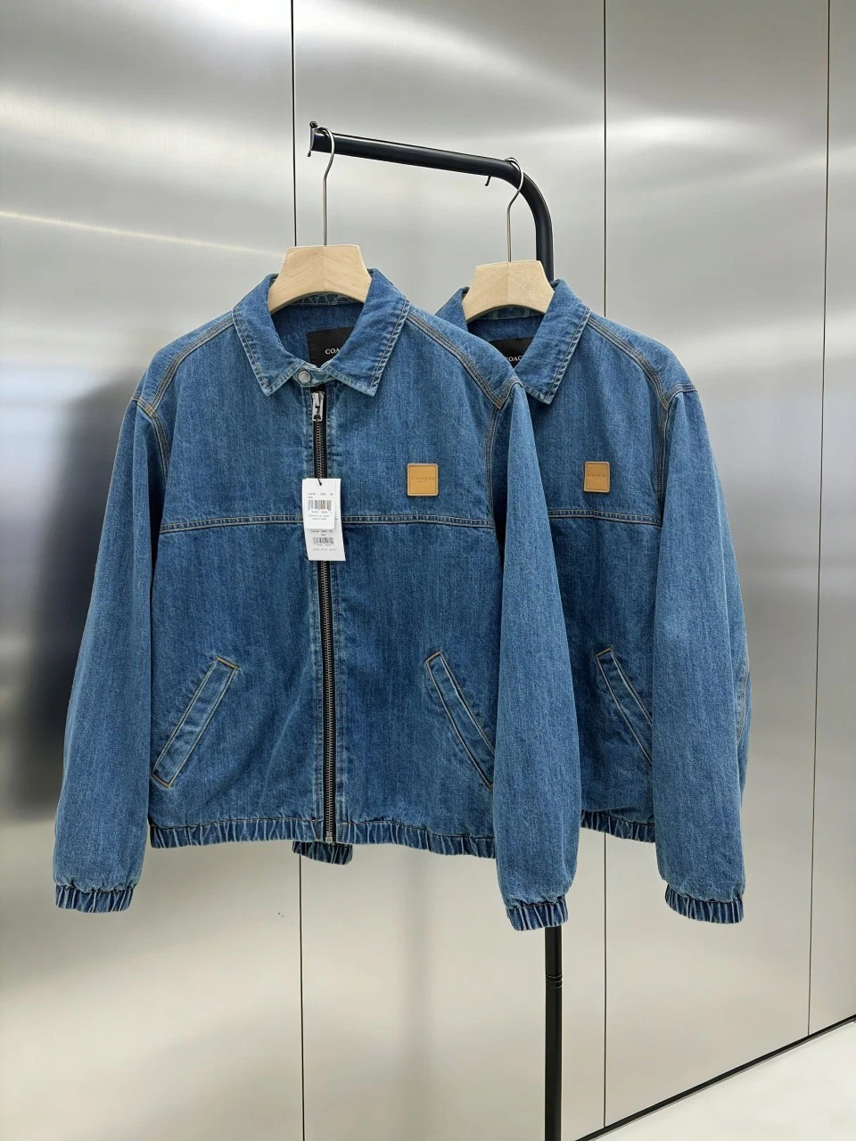 NWT COACH Men's Blue denim jacket blue Organic Cotton