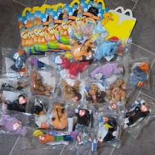 TY Teenie Beanie Babies-1993 Full Set of 12 & Extras Mcdonalds Happy Meal Toys