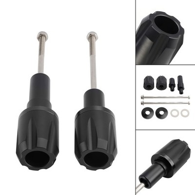Crash Bobbin Protector Slider Aluminum Black For Kawasaki Ninja 650 2017-2023