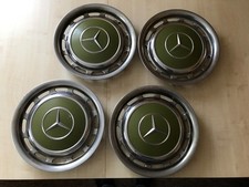4 Mercedes Benz 14" Zoll - Radkappen-W108 W114 W115 W116 W123-Oldtimer-Grün