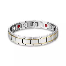 Men’s Magnetic Therapy Bracelet Adjustable Health Energy Sleep Strength Gift