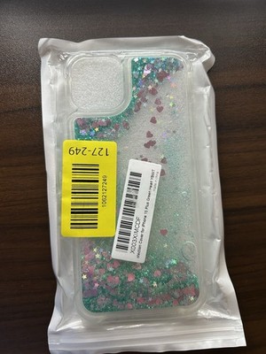 Glitter Liquid TPU Case for iPhone 15 Plus Green Pink Clear Protective Skin