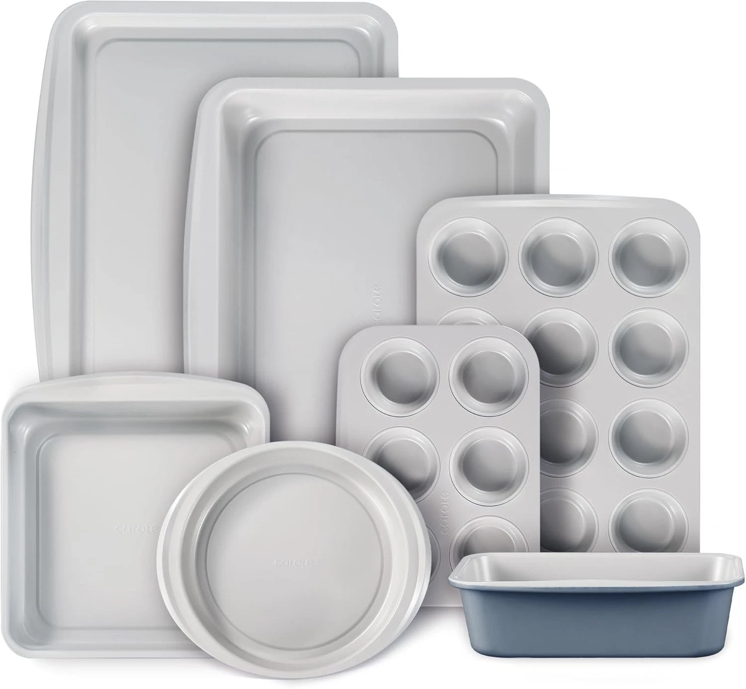 Bakeware Set 7-Piece Nonstick Carbon Steel Stackable Cookie Sheet Loaf Pan