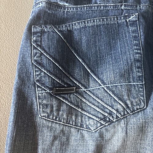 Vintage Akademiks Jeans Size 42/33Men's Blue Denim AKDMKS Embossed/embroidered - Picture 8 of 10