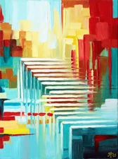 Original Oil Canvas Painting "Facets of Perception" Art by Ukrainian Artist