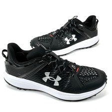 UNDER ARMOUR YARD TURF CHARGED BASEBALL CLEAT SHOE Mens Shoes Size 12 Black