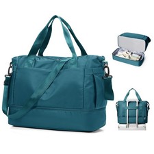 Travel Duffel Bag with Shoe Compartment, Large Weekender Bags for Women Men w...