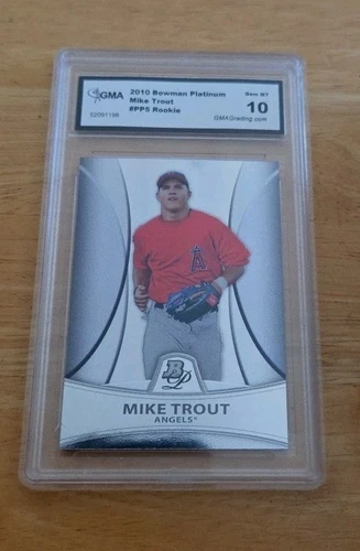2010 Bowman Baseball Platinum Mike Trout #PP5 GMA 10 Rookie Card