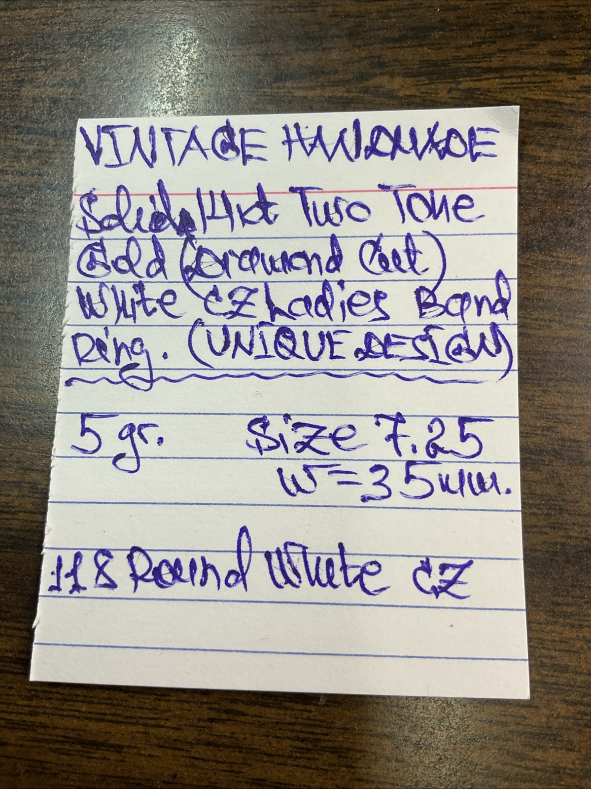 VINTAGE HANDMADE UNIQUE DESIGN Solid 14K Two Tone… - image 24