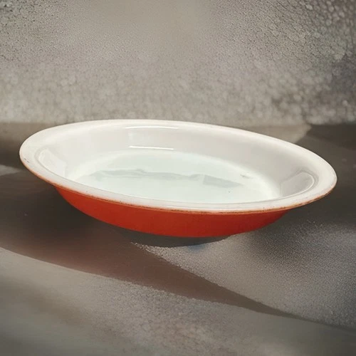 VTG Pyrex FLAMINGO PINK Round 9 Inch Pie Pan Baking Dish #909 USA