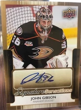 2014-15 Upper Deck Series 1 - John Gibson - Signature Sensations Auto SP - Ducks