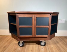 Bespoke Upcycled Nathan TV, Record, Drinks Cabinet with Castors- Industrial MCM