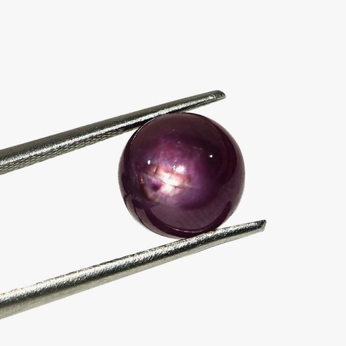 AAA Natural Mozambique Star Ruby Round Gemstone CERTIFIED Cabochon 6.40 CT - Picture 2 of 6
