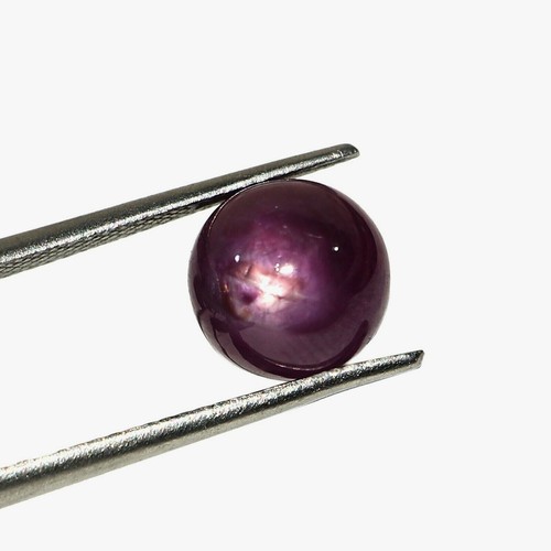 AAA Natürlich Mosambik Star Rubin Rund Edelstein Zertifiziert Cabochon 6.40 CT - Bild 1 von 6