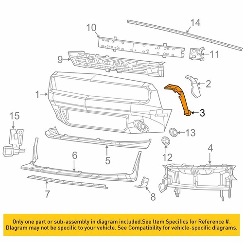 Front Bumper Support Brackets Set For 2008-2021 Dodge Challenger (Left & Right)