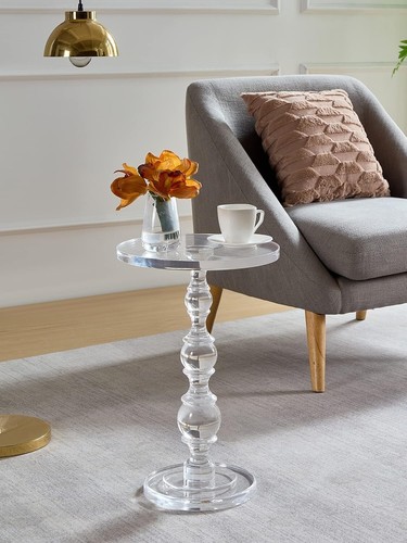 Acrylic Table,Round Table,13.75x13.75 inch, 21.6 inch high.… - Picture 2 of 12