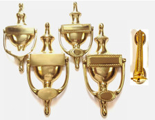 Solid Polished Brass Urn Door Knockers Victorian/Georgian Style Various Sizes