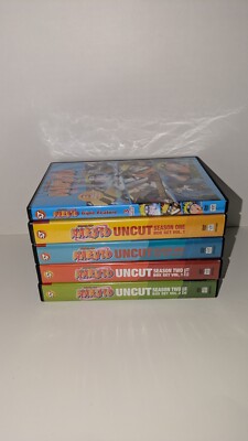Shonen Jump Naruto UNCUT Season 1-2 4 Boxes plus Naruto Triple Feature DVD's