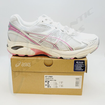 Asics GT-2160 White / Sweet Pink Unisex Running Shoe, Women's 9.5, Men's 8