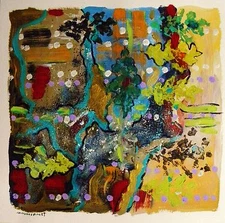 ORIGINAL   ABSTRACT    Painting JMW art John Williams EXPRESSIONISM