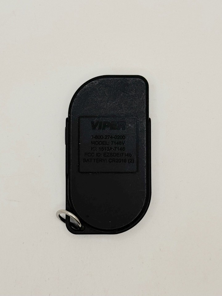 Viper Keyless Entry Remote Fob – FCC ID EZSDEI7146 Model 7146V – Black With Blue LED – Tested