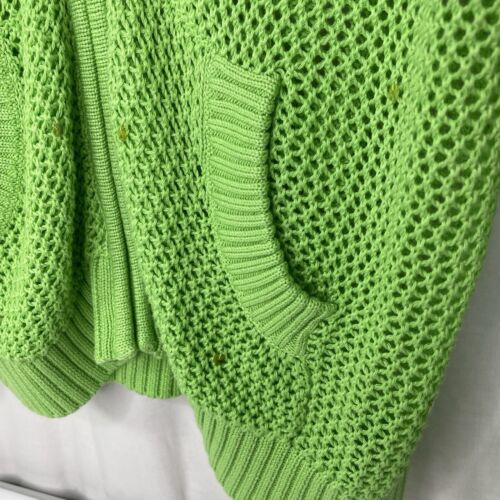 Quacker Factory Large Women’s Sleeveless Sweater Mesh Cardigan Set Strawberries - Picture 10 of 15