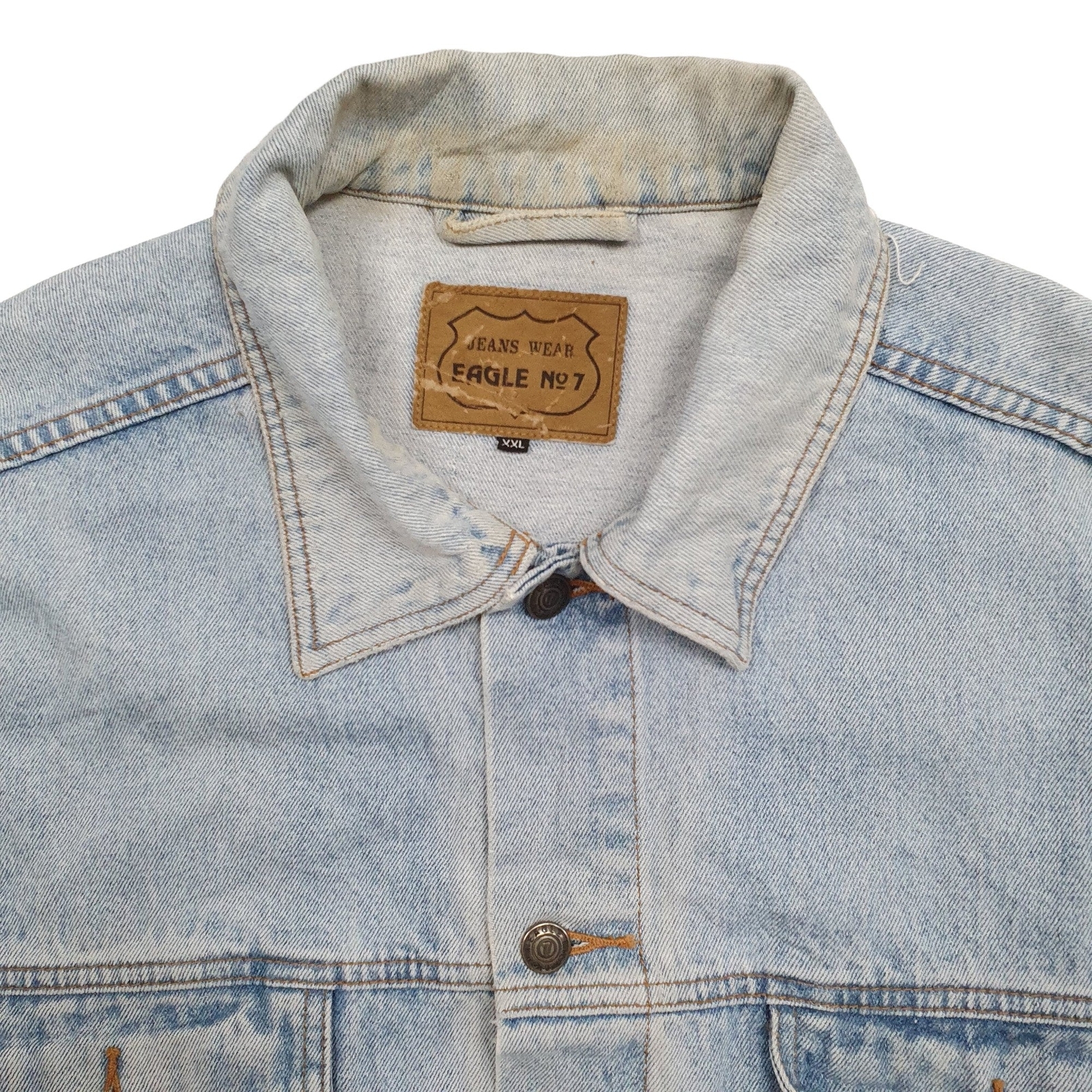 EAGLE NO 7 Denim Jacket Trucker Coat Mens XL image 2