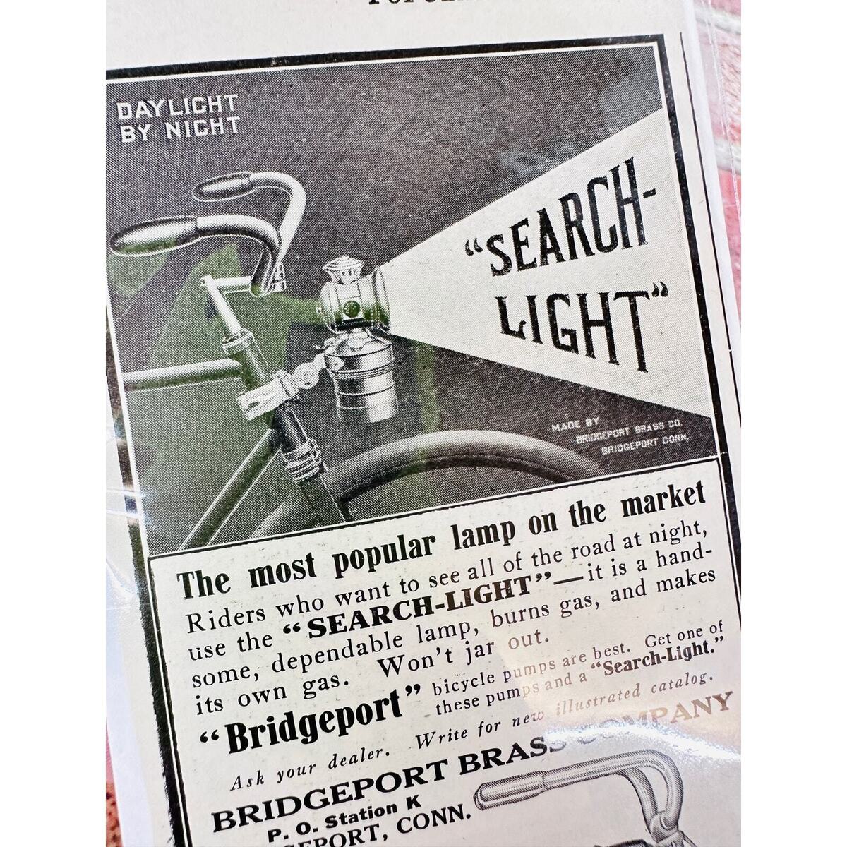 1914 Search Light - Bridgeport Brass Company - Original 1914 Search Light - Bridgeport Brass Company - Original