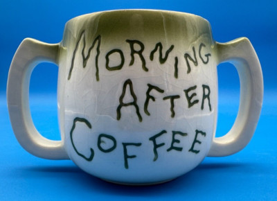 Vintage Morning After Coffee Mug Look Two Hands 23oz Ceramic Hangover Cup Mug