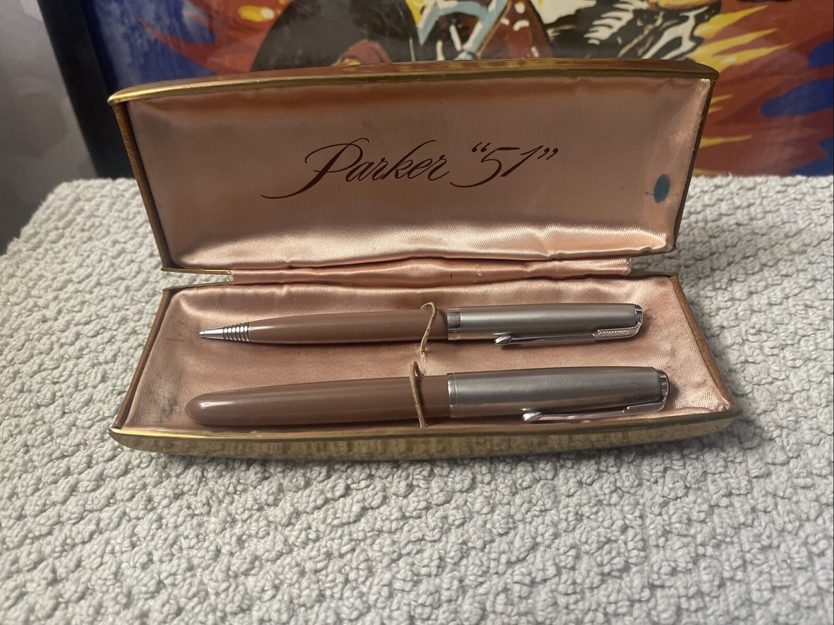 筆記具 Vintage Parker 51 Vintage Parker 51 Aerometric Demi Cocoa Fountain Pen And