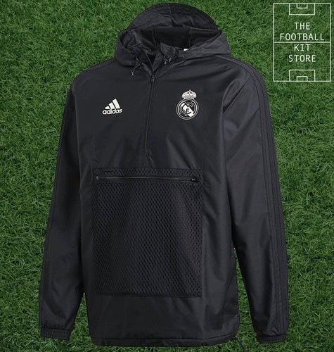 adidas Real Madrid SSP Wind Jacket Black - Adult / Mens - All Sizes | eBay
