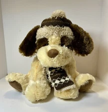 Hugfun International Aiden Ivory Beige Puppy Dog Plush Stuffed Animal