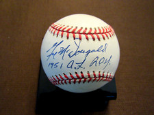 GIL MCDOUGALD 1951 A.L. ROY NEW YORK YANKEES SIGNED AUTO VTG OAL BASEBALL JSA