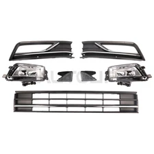 Front bumper side center lower grille fog lamp 7pcs set For 2016-19 Passat New