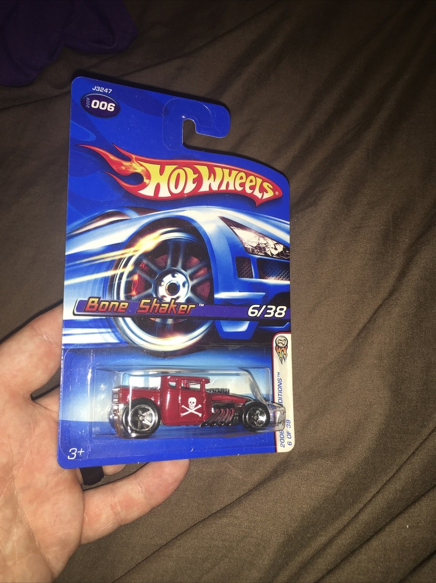2006 Hot Wheels #6 First Editions BONE SHAKER Red Variant Chrome