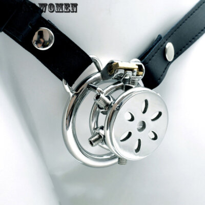 Stainless Steel Metal Spiked Chastity Cage With Flat Brutal Stimulate Screw Cage