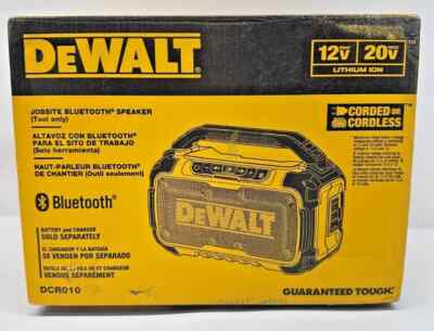 DeWALT - DCR010 - 12V/20V MAX Jobsite Bluetooth Speaker Corded/Cordless - NEW