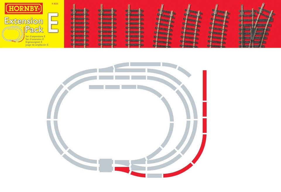 Extension Pack D Hornby R8224 | Per Espandere Il Tuo Plastico Ferroviario, Facile Incastro E Aggancio
