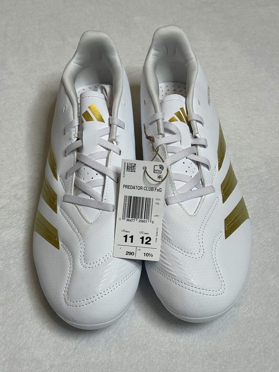 Adidas Predator Club FxG Soccer Cleats White Gold Cleat  display picture 1