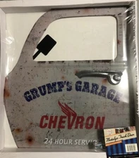 Chevron Garage Service Station Tow Truck Door Tin Metal Sign Grumps Garage