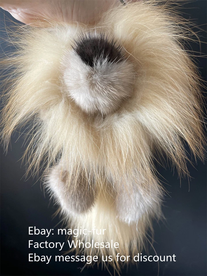 Dorado-Real Visón Piel León Perro Dije Llavero Coche Bolso Dije Colgante Niños Regalo Foto 2 de 4