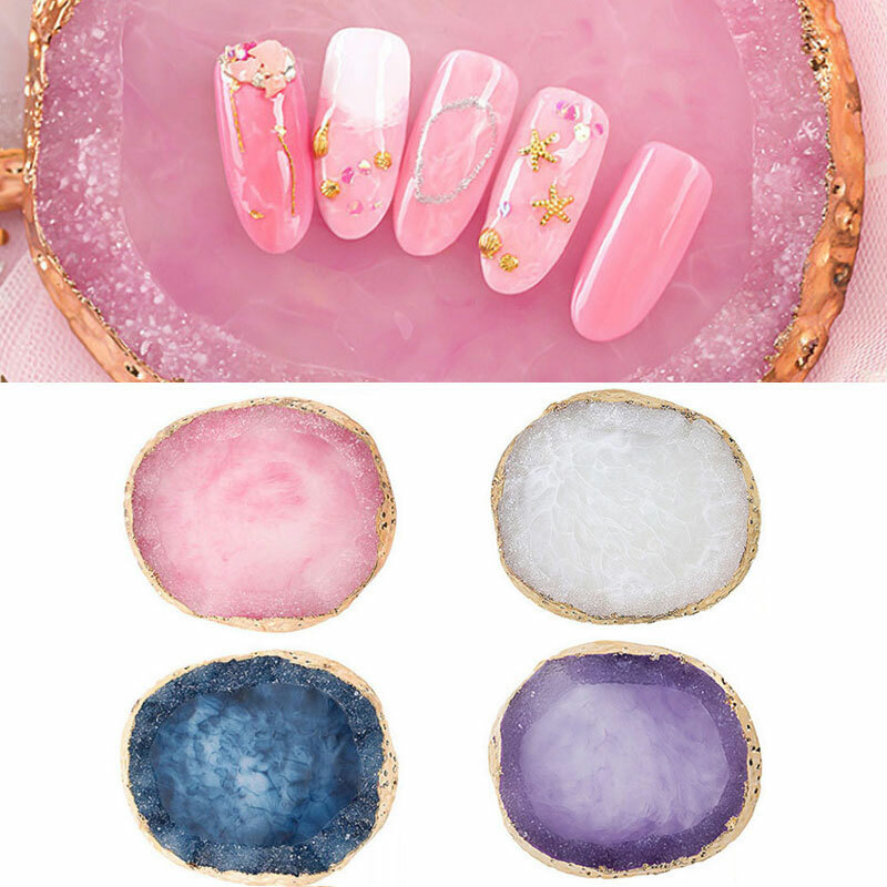 Nagellack-Palette Aus Harz – Rosa Stern 10×9,5 Cm – Mischpalette Für Nail Art, Zum Abtönen & Dekorieren