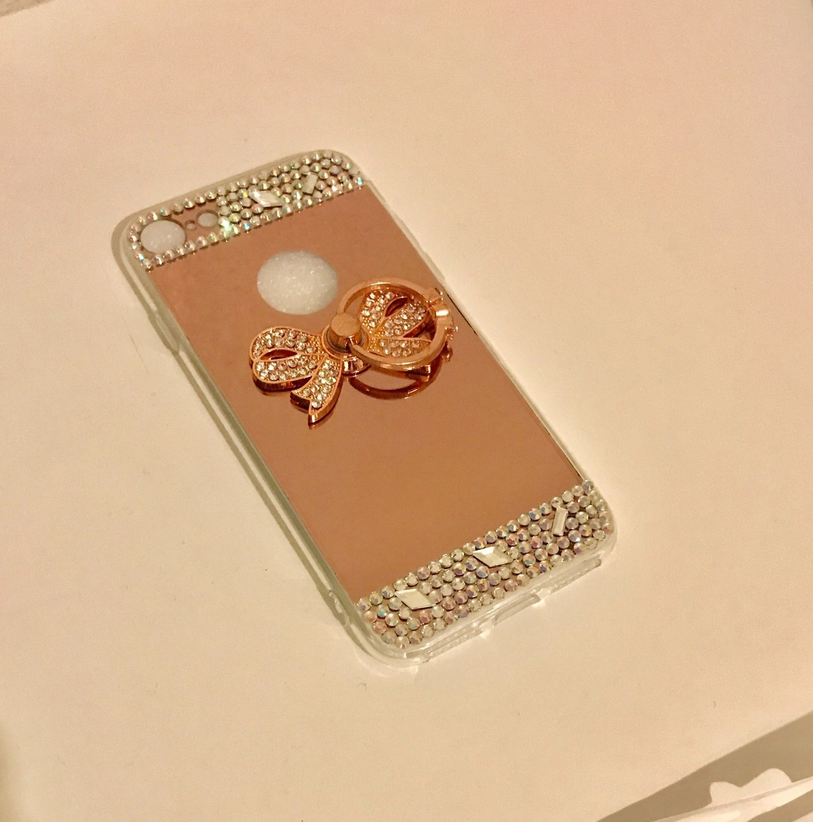 Luxury Bling Mirror case Bow-Rose Gold iPhone