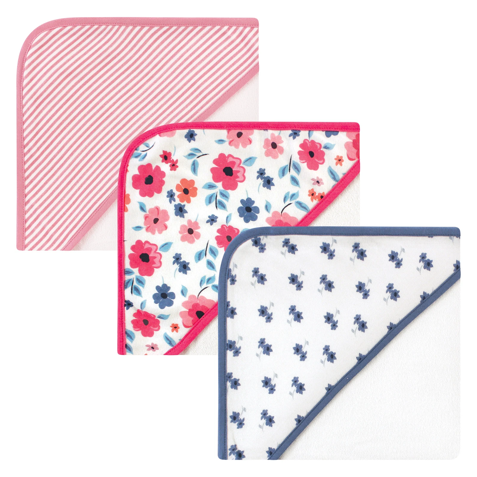Touched by Nature Organic Cotton Hooded Towels, Garden Floral, One Size