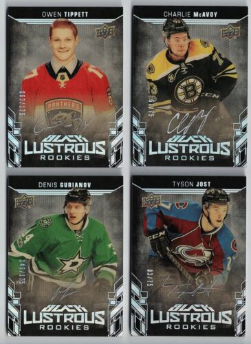 2017-18 UD Black Lustrous Rookie Signatures Autograph /175 /75 RC Pick From List - Picture 1 of 11