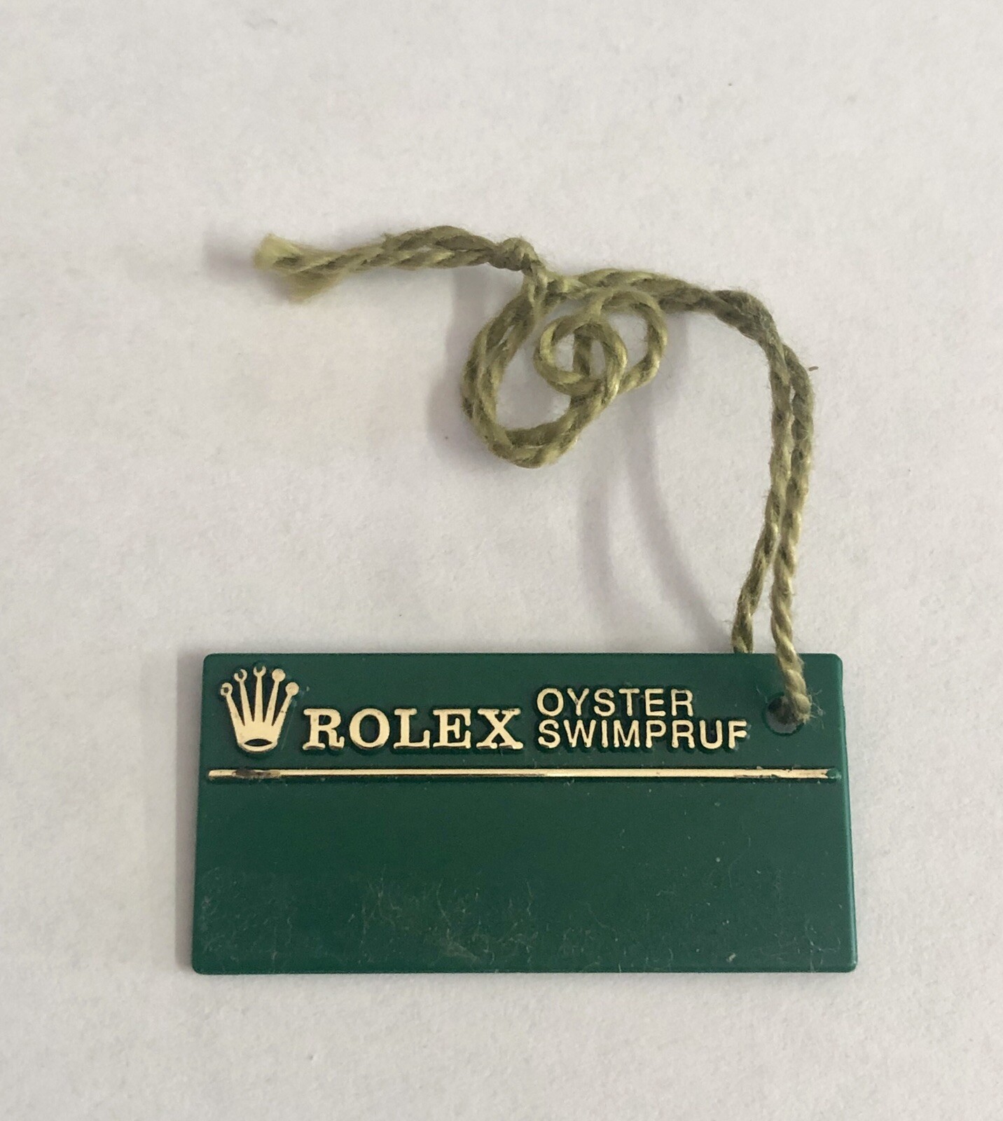 ROLEX Green Tag Hangtag Oyster Swimpruf T134671 1996 SUBMARINER GMT EXPLORER OEM