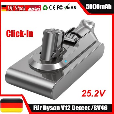 5000mAh Li-Ion Akku Für Dyson V12 Detect Absoulte SV46 Click-In Batterie 25.2V