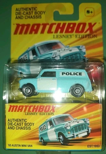 RARE 2011 MATCHBOX LESNEY LIMITED EDITION‘65 Austin Mini Van ( Police)  1/64 MOC