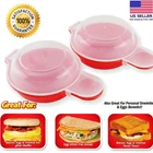 2 Set Eggwich Microwave egg cooker Fast Easy Muffin Egg Sandwich Breakfast Pan